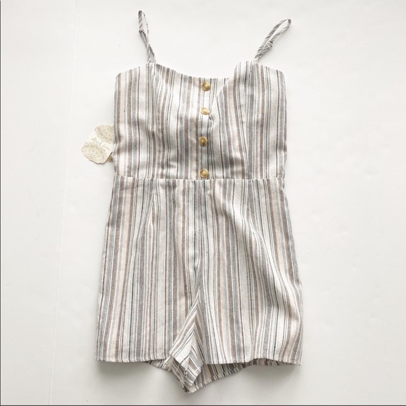 Altar'd State Pants - Altar’d State Linen Romper L New